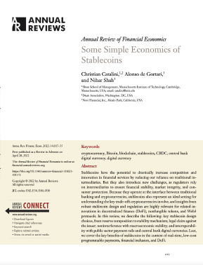 Some simple economics of Stablecoins